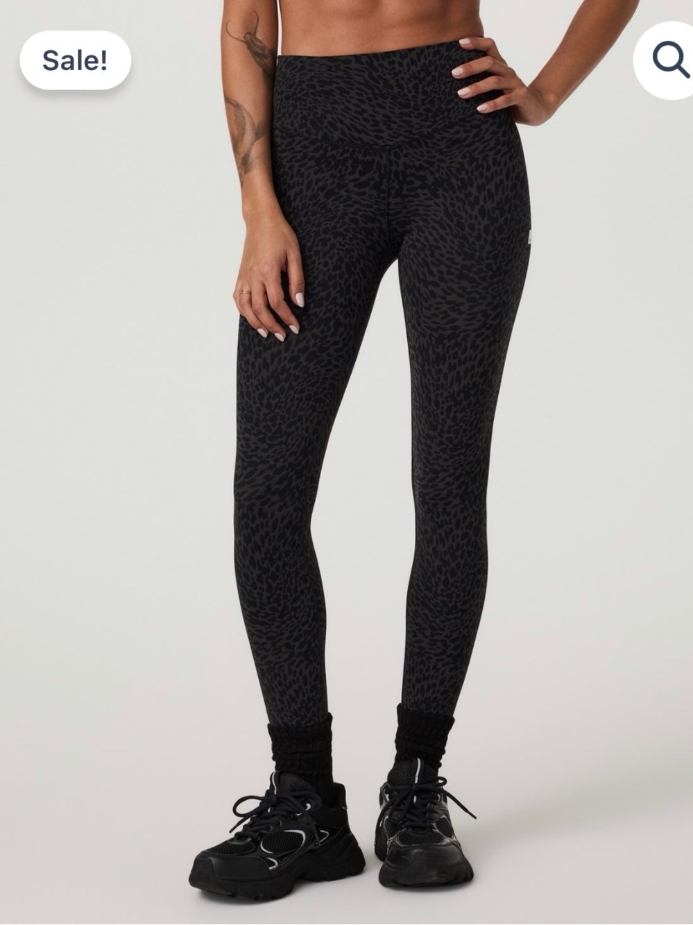 Vuori NWT Black Animal Print Leggings